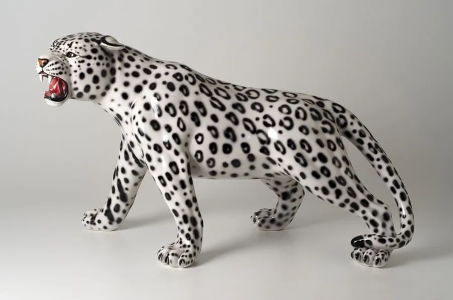 obrazek 1 Figura ceramicznego leoparda