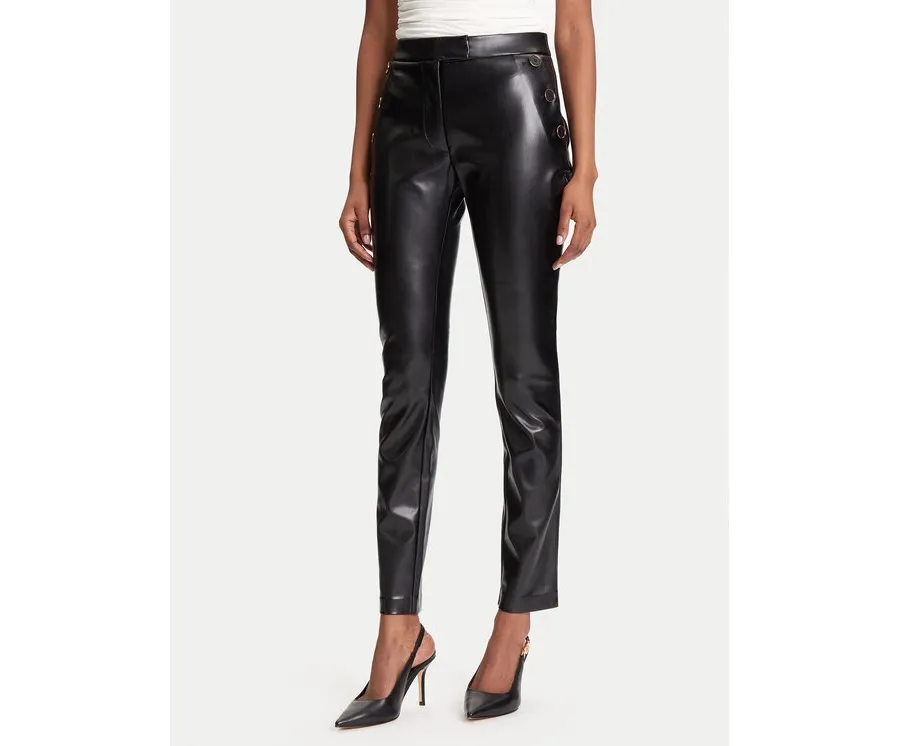 obrazek 1 Marciano Guess Spodnie z imitacji skóry 5YGB16 7363A Czarny Slim Fit