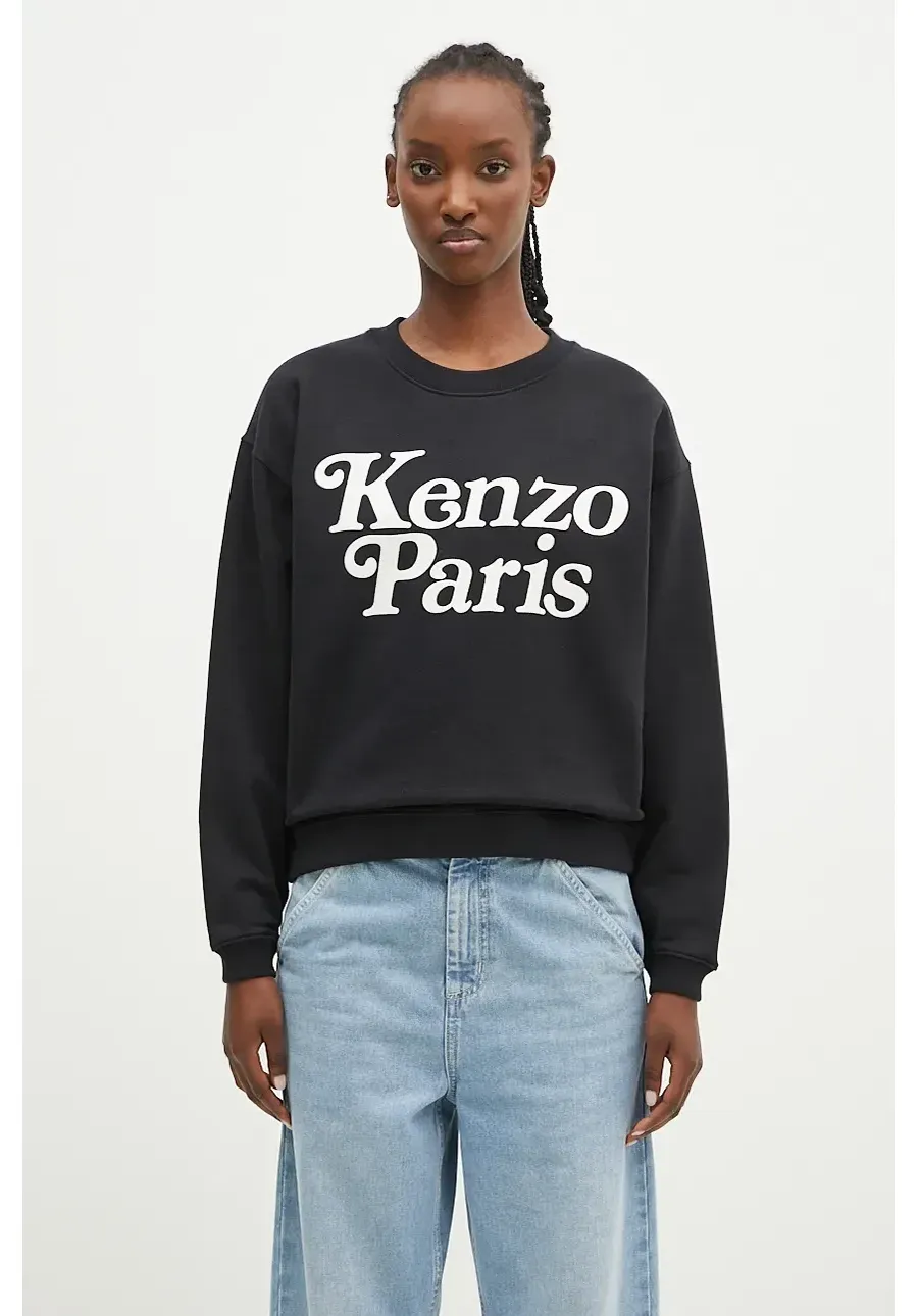 obrazek 1 Kenzo bluza bawełniana by Verdy Regular Sweatshirt damska kolor czarny z nadrukiem FE52SW1274MF.99