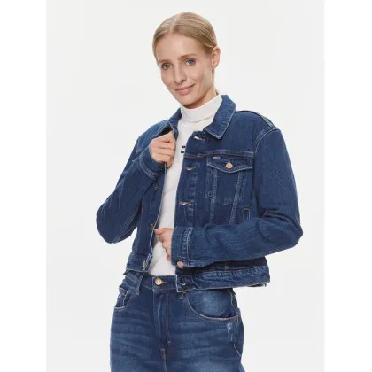 Zdjęcie Tommy Jeans Kurtka jeansowa Izzie DW0DW17211 Granatowy Slim Fit