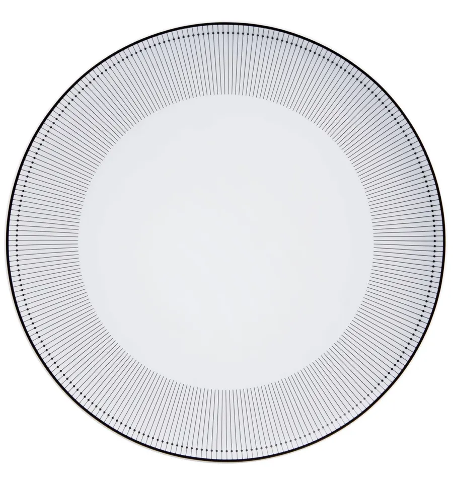 obrazek 1 Porcelanowy talerz obiadowy z kolekcji Orquestra z geometrycznym ornamentem - Vista Alegre