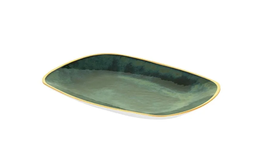 obrazek 1 Taca prostokątna 13x18 cm Malachit Lush