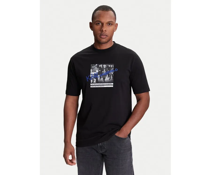 obrazek 1 KARL LAGERFELD T-Shirt 755143 553225 Czarny Regular Fit