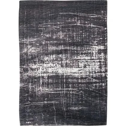 Picture Wonderful black and white modern carpet - WHITE ON BLACK 8655