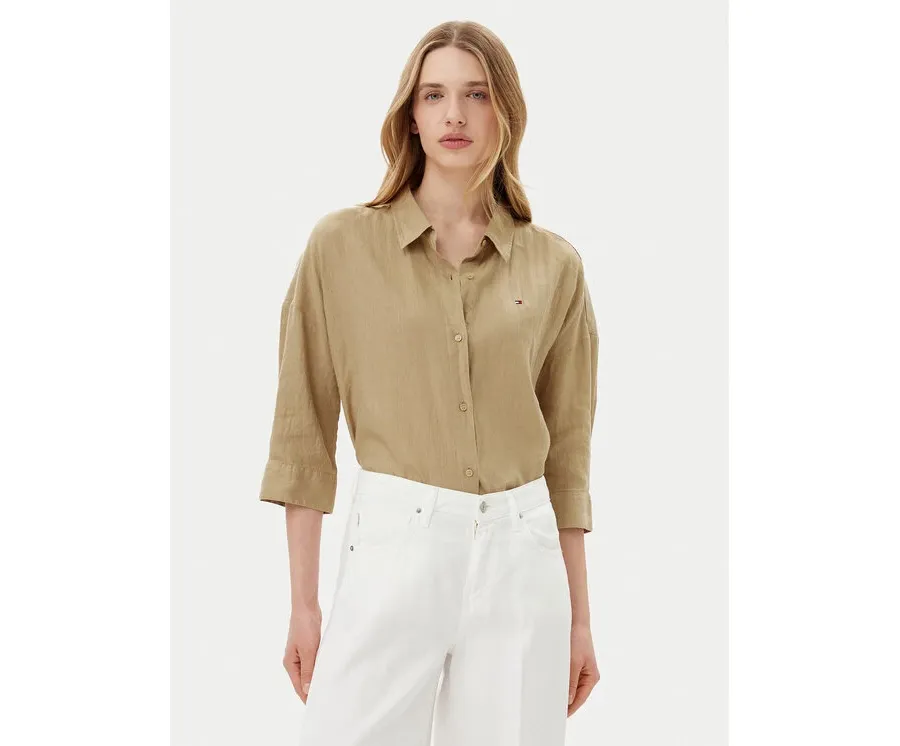 obrazek 1 Tommy Hilfiger Koszula WW0WW46169 Beżowy Loose Fit