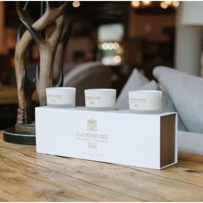 Picture Set of luxury beeswax candles - Rathbornes 1488