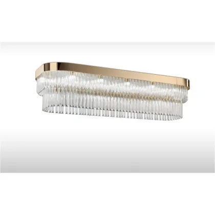 Zdjęcie Niepowtarzalny nowoczesny żyrandol z przezroczystymi trójścianami – Il Paralume Marina