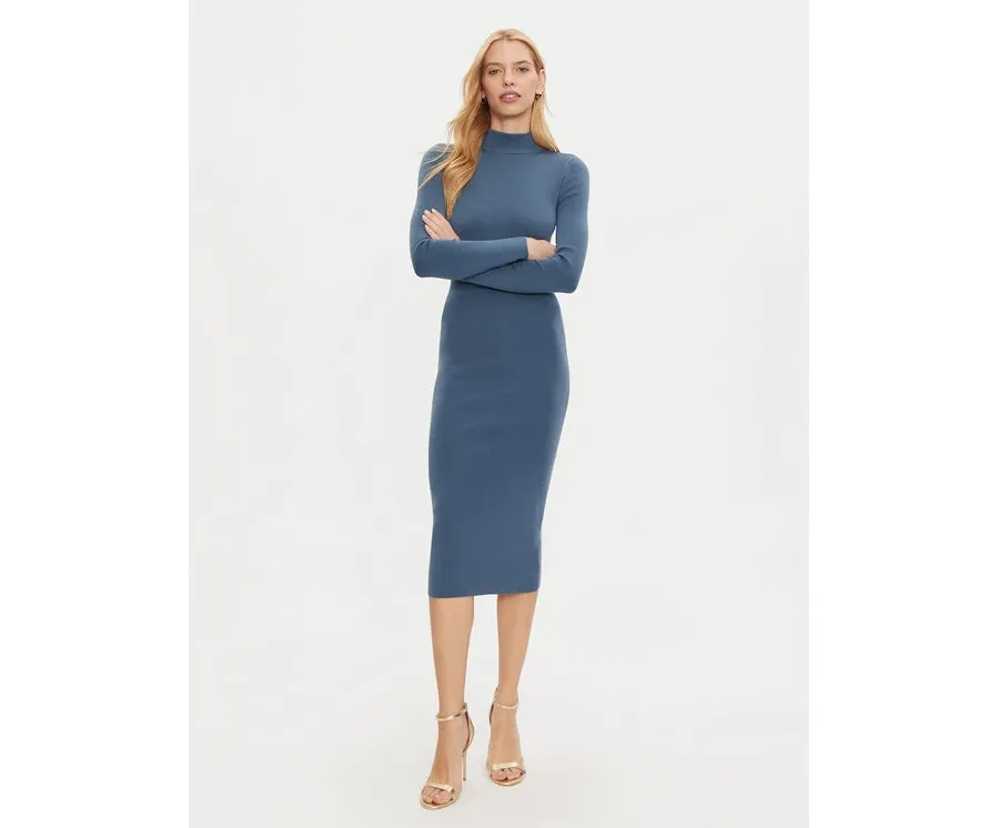 obrazek 1 MICHAEL Michael Kors Sukienka dzianinowa MF482Q14VR Niebieski Slim Fit