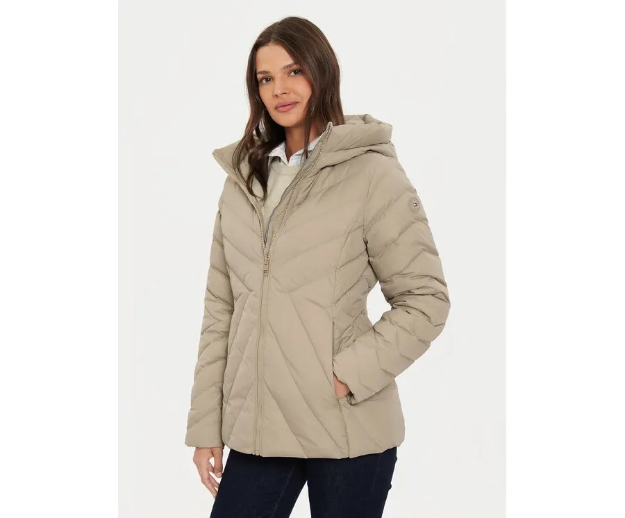 obrazek 1 Tommy Hilfiger Kurtka puchowa Chevron WW0WW42623 Beżowy Regular Fit