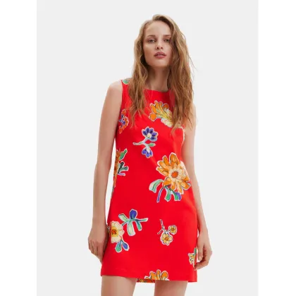 Zdjęcie Desigual Sukienka codzienna 23SWVW70 Czerwony Slim Fit