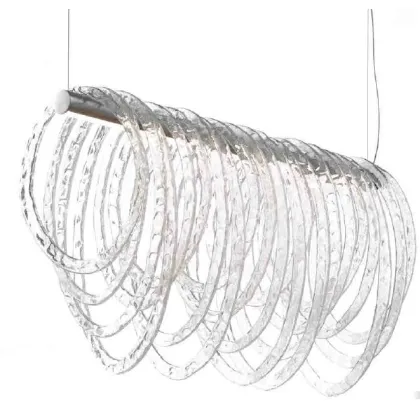 Zdjęcie Stylowa lampa sufitowa z owalami pulegoso ze szkła Murano - Il Paralume Marina