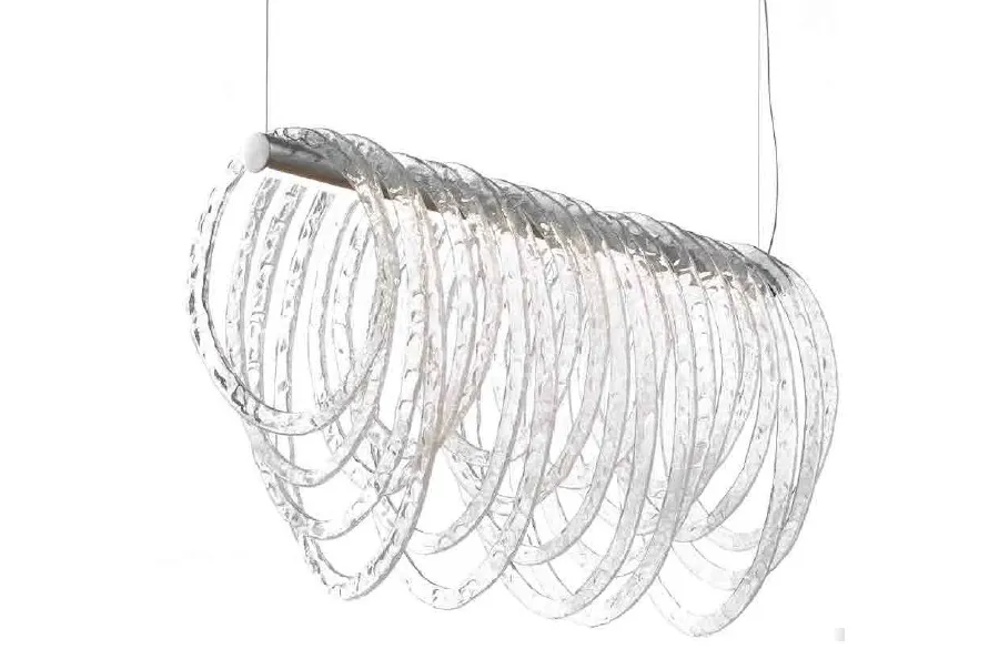 obrazek 1 Stylowa lampa sufitowa z owalami pulegoso ze szkła Murano - Il Paralume Marina