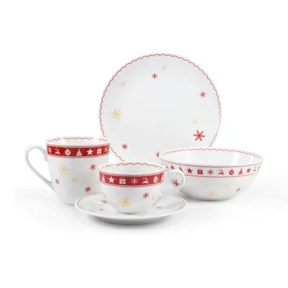 Zdjęcie Piękny 5-elementowy zestaw śniadaniowy z kolekcji Christmas dreaming - Leander