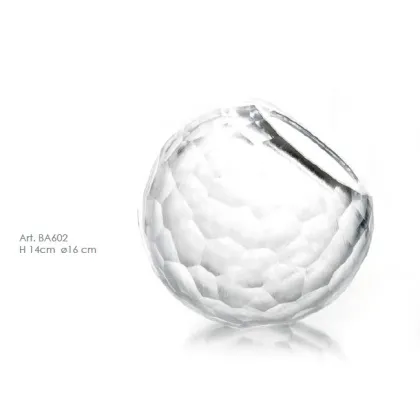 Zdjęcie Włoski stylowy duży pojemnik łazienkowy wykonany z ręcznie szlifowanego kryształu - Il Paralume Marina