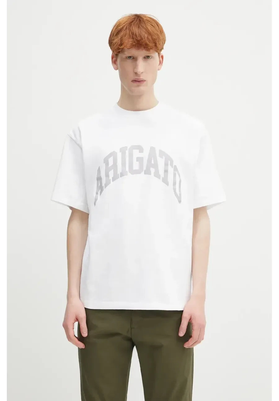 obrazek 1 Axel Arigato t-shirt bawełniany Link T-Shirt męski kolor biały z nadrukiem A1502006