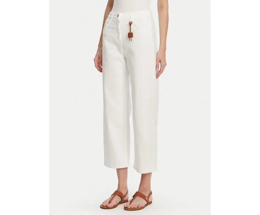 obrazek 1 Elisabetta Franchi Jeansy PJ-87D-51E2 Biały Regular Fit