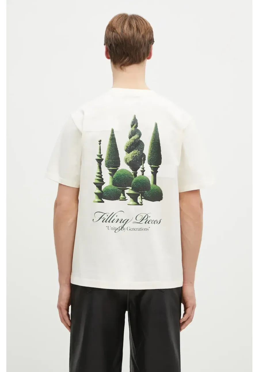 obrazek 1 Filling Pieces t-shirt bawełniany kolor beżowy z nadrukiem 74499849936