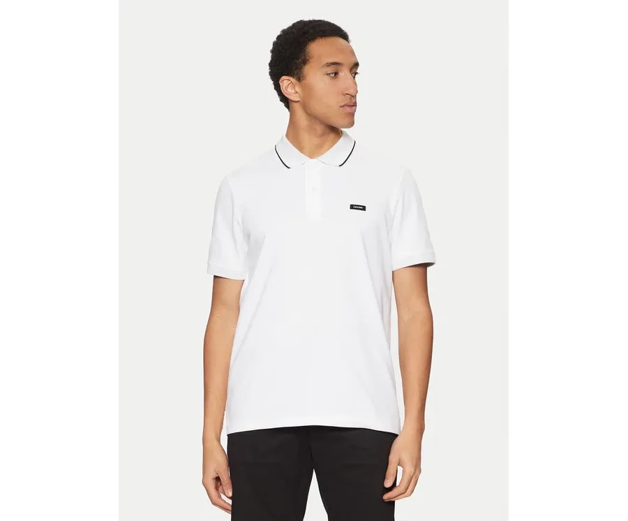 obrazek 1 Calvin Klein Polo K10K114141 Biały Regular Fit