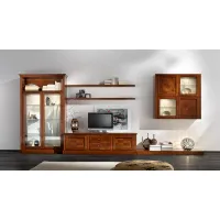 Zdjęcie Luksusowy antyczny włoski regał z drewna wiśniowego