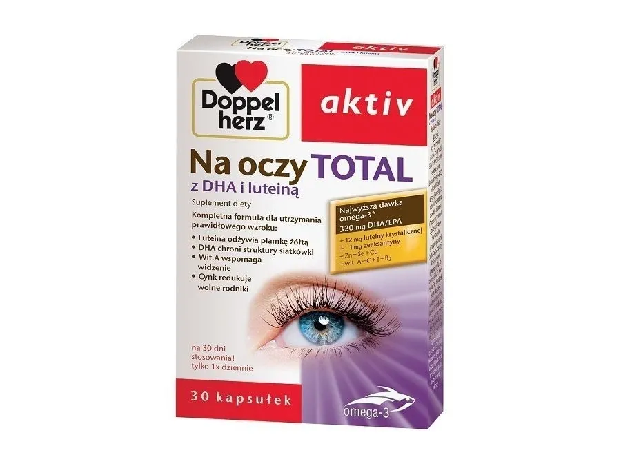 obrazek 1 Doppelherz Aktiv Na Oczy Total, Suplement diety wspomagający wzrok, Kapsułki DOPPELHERZ
