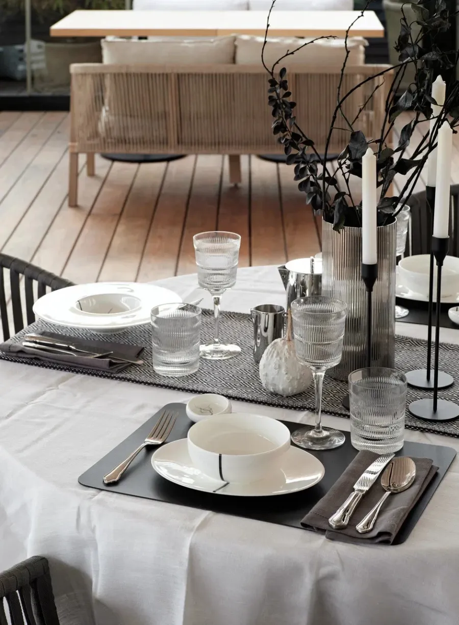 obrazek 4 Skórzana prostokątna podkładka na biurko 45х30 cm w kolorze czarnym i szarym