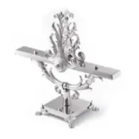 Zdjęcie Chromowany stojak na gazety z mosiężnym odlewem łabędzi - Il Paralume Marina