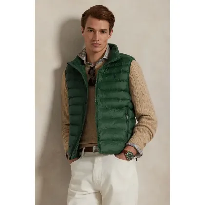 Zdjęcie Polo Ralph Lauren bezrękawnik męski kolor zielony przejściowy 710949962