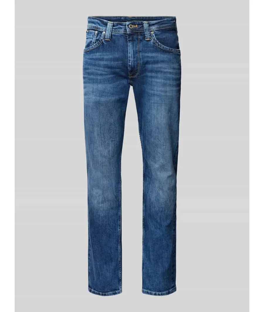 obrazek 1 Jeansy o kroju slim fit z 5 kieszeniami model ‘CASH’