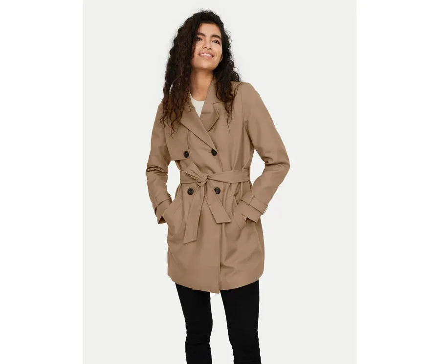 obrazek 1 Vero Moda Trencz Celeste 10239411 Brązowy Regular Fit