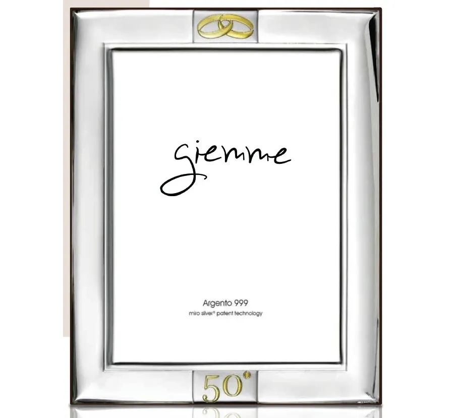obrazek 1 Srebrna ramka na zdjęcia 18х24 cm nawiązująca do 50 rocznicy ślubu