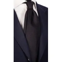Zdjęcie Ciemnoniebieski, elegancki krawat w mikrokostkę