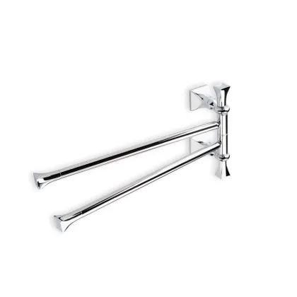 Zdjęcie Elegancki wieszak na ręczniki z dwoma regulowanymi drążkami do łazienki - Stilhaus