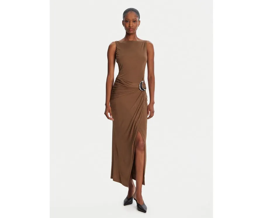 obrazek 1 STAUD Sukienka koktajlowa Talia R25R2137VJ Brązowy Slim Fit