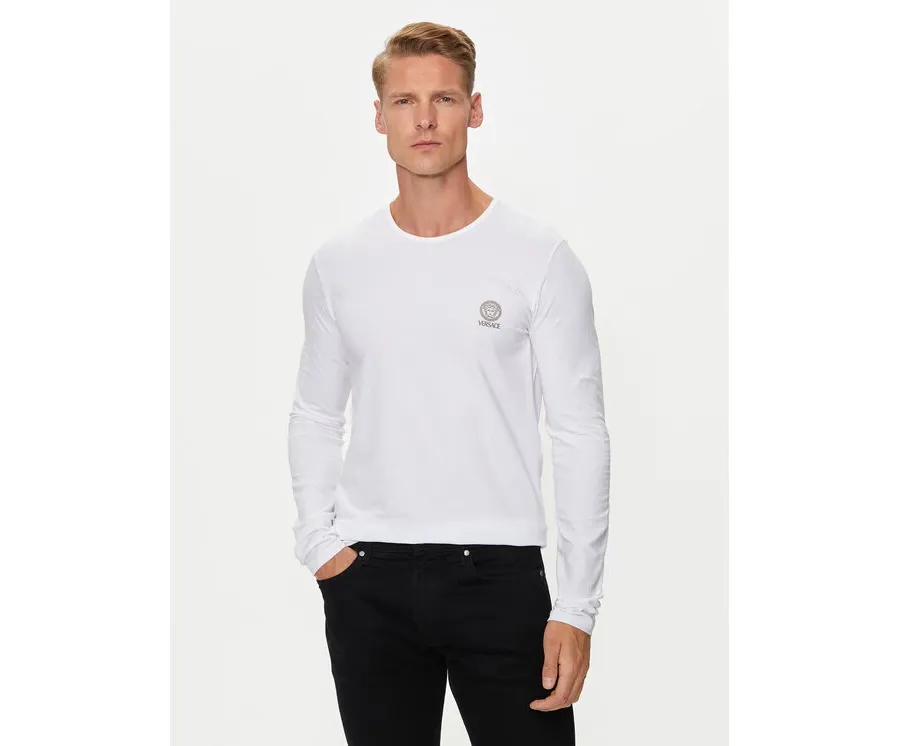 obrazek 1 Versace Longsleeve AUU01007 1A10011 Biały Regular Fit