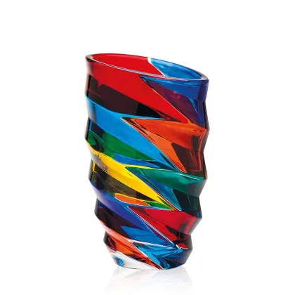 Zdjęcie Kolorowy wazon ze szkła murano 30 cm
