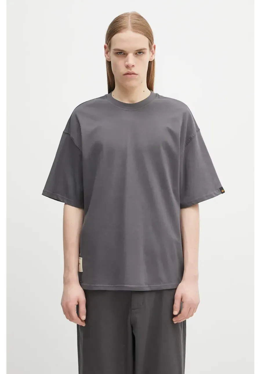 obrazek 1 Alpha Industries t-shirt bawełniany Studio Edition T męski kolor szary gładki 156550