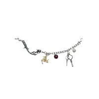 Picture Italian luxury bracelet made of silver, pearl and agate - Pampaloni