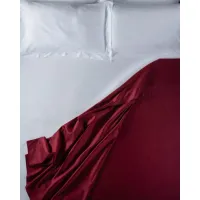 Picture Burgundy cotton satin sheet