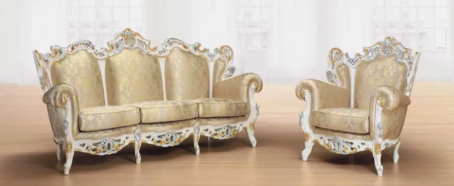 obrazek 1 Piękna włoska trzyosobowa sofa w stylu antycznym – Morello Gianpaolo