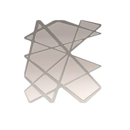 Picture Prestigious mirror made of glass and stainless steel