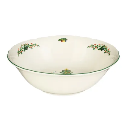 Zdjęcie Okrągła duża miska z porcelany 20 cm ze świątecznym zdobieniem - Seltmann Weiden