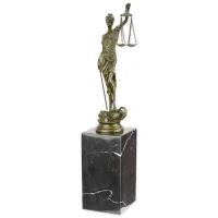 Picture An exclusive sculpture depicting justice made of bronze