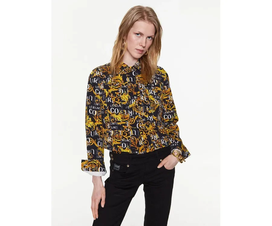 obrazek 1 Versace Jeans Couture Kurtka jeansowa 74HAS453 Czarny Regular Fit