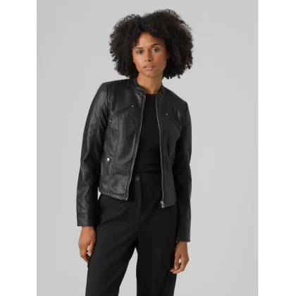Zdjęcie Vero Moda Kurtka z imitacji skóry Favodona 10288555 Czarny Regular Fit