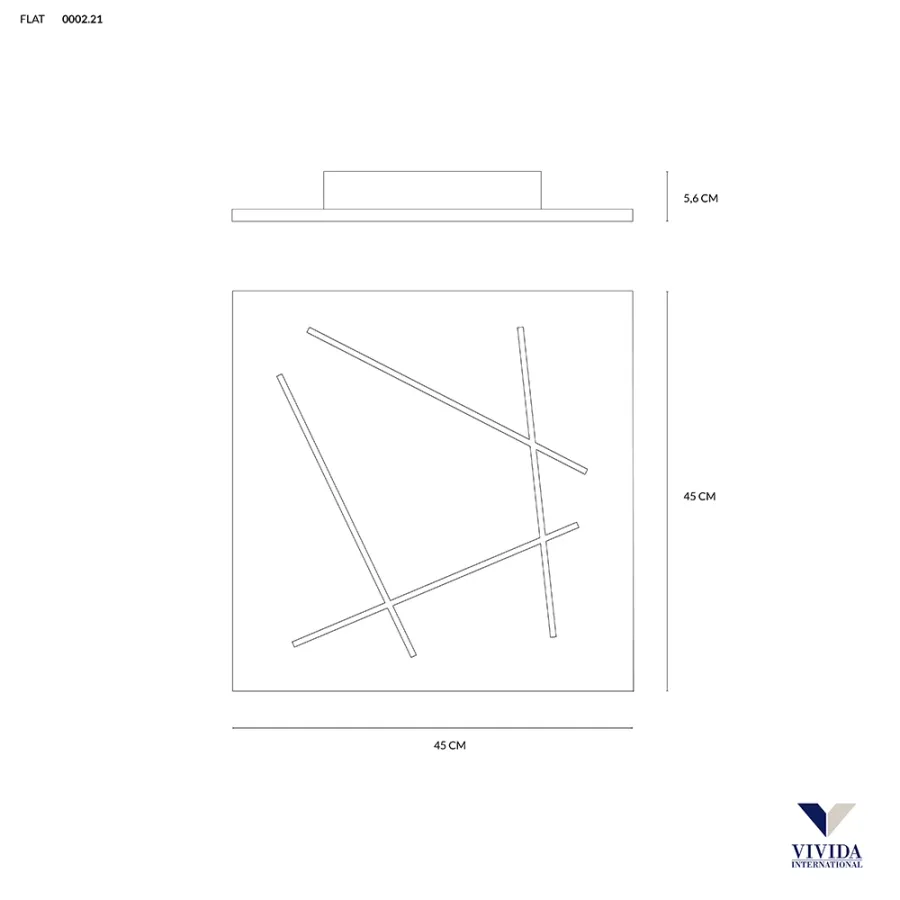 obrazek 3 Elegancka lampa sufitowa, plafon Flat 45 - LED 42W, 1630LM, 3000K