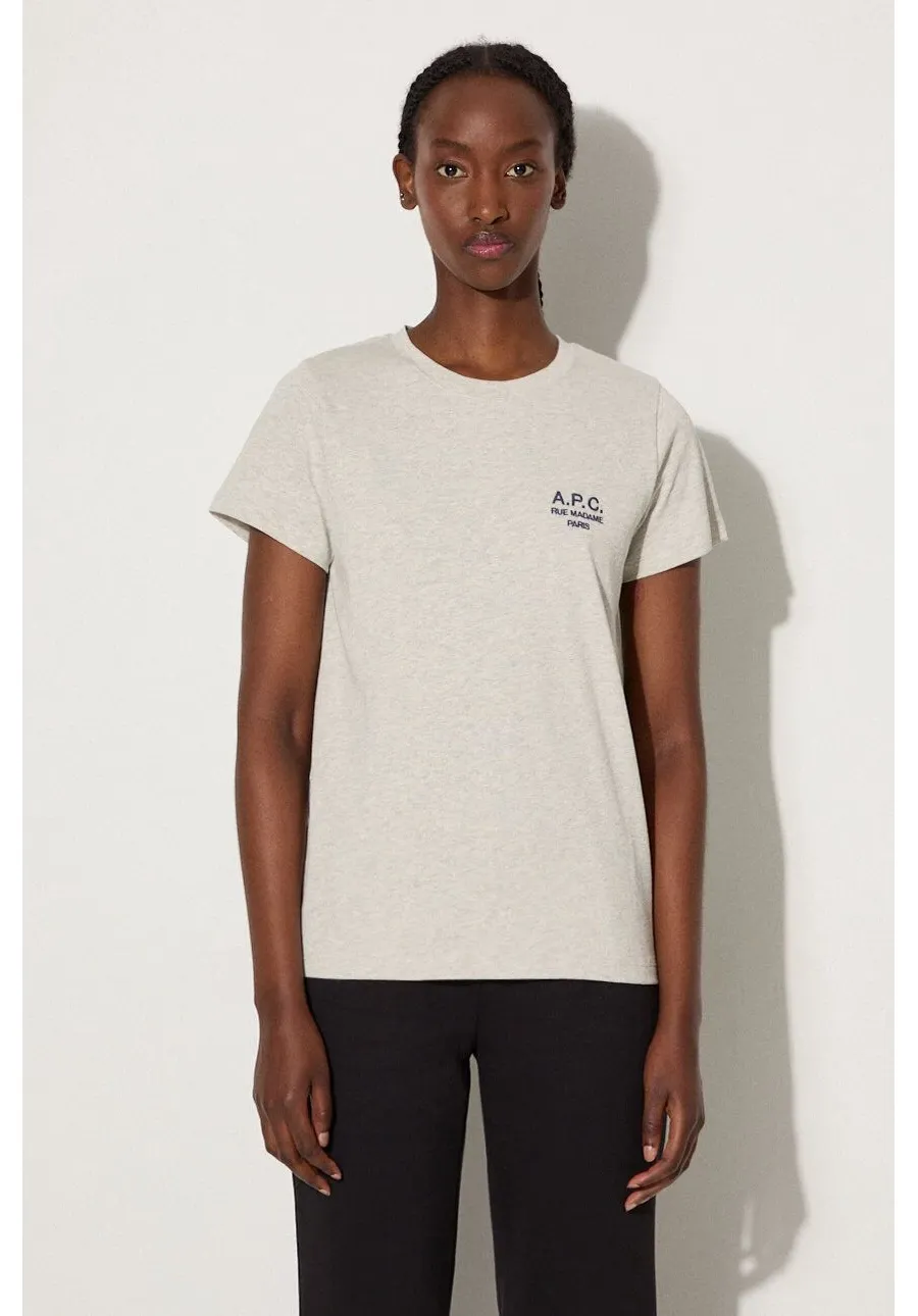 obrazek 1 A.P.C. t-shirt bawełniany Denise kolor szary