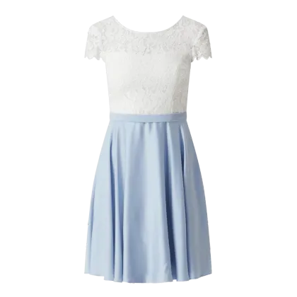 Zdjęcie Sukienka koktajlowa z koronki i satyny