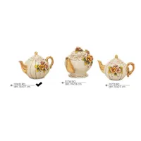 Picture Beautiful kettle with flowers 18 cm - Valle d'oro Patchi