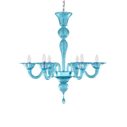 Zdjęcie Prestiżowy włoski żyrandol ze szkła murano do salonu