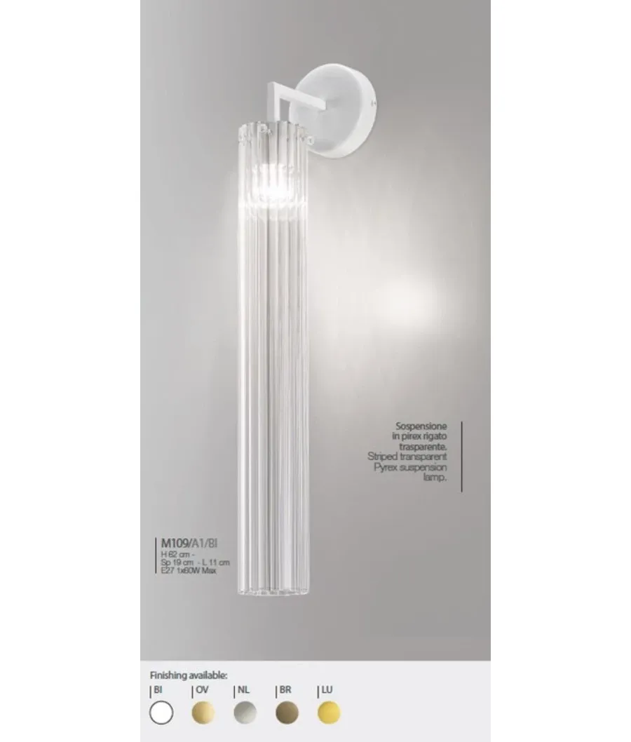 obrazek 1 Luksusowa szklana lampa ścienna - Il Paralume Marina